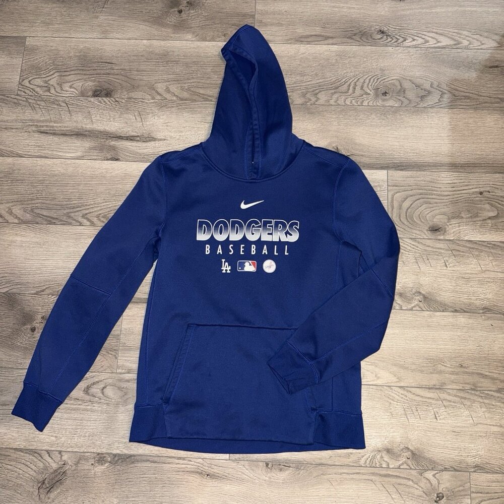 Los Angeles Dodgers‎ Hoodie Youth XL Blue Nike Baseball Sweatshirt LA Swoosh